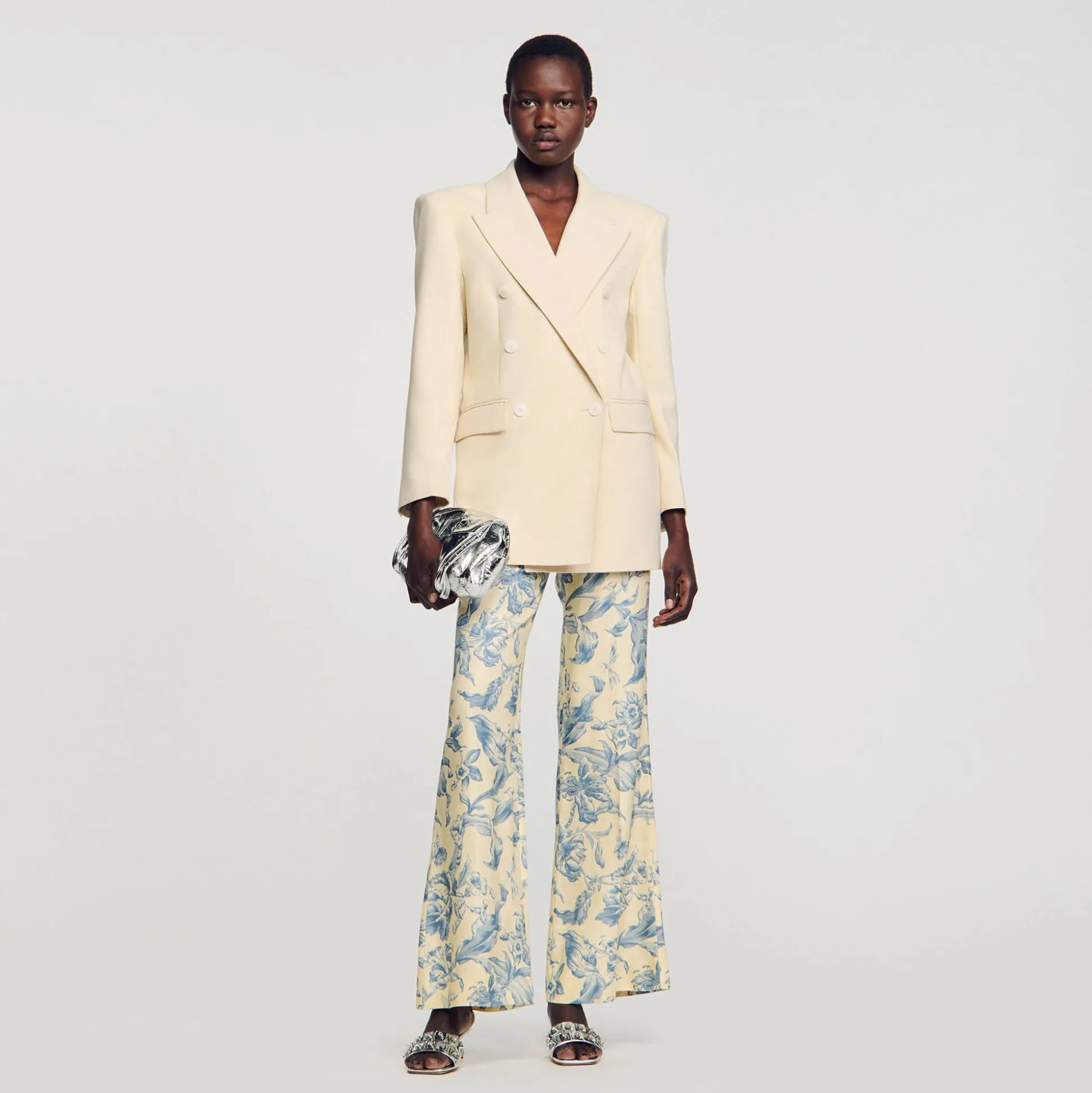 jaqueta_de_alfaiataria_tr_0.webp Sandro Paris Jaqueta De Alfaiataria Trespassada-Mulheres Jaquetas E Jaquetas