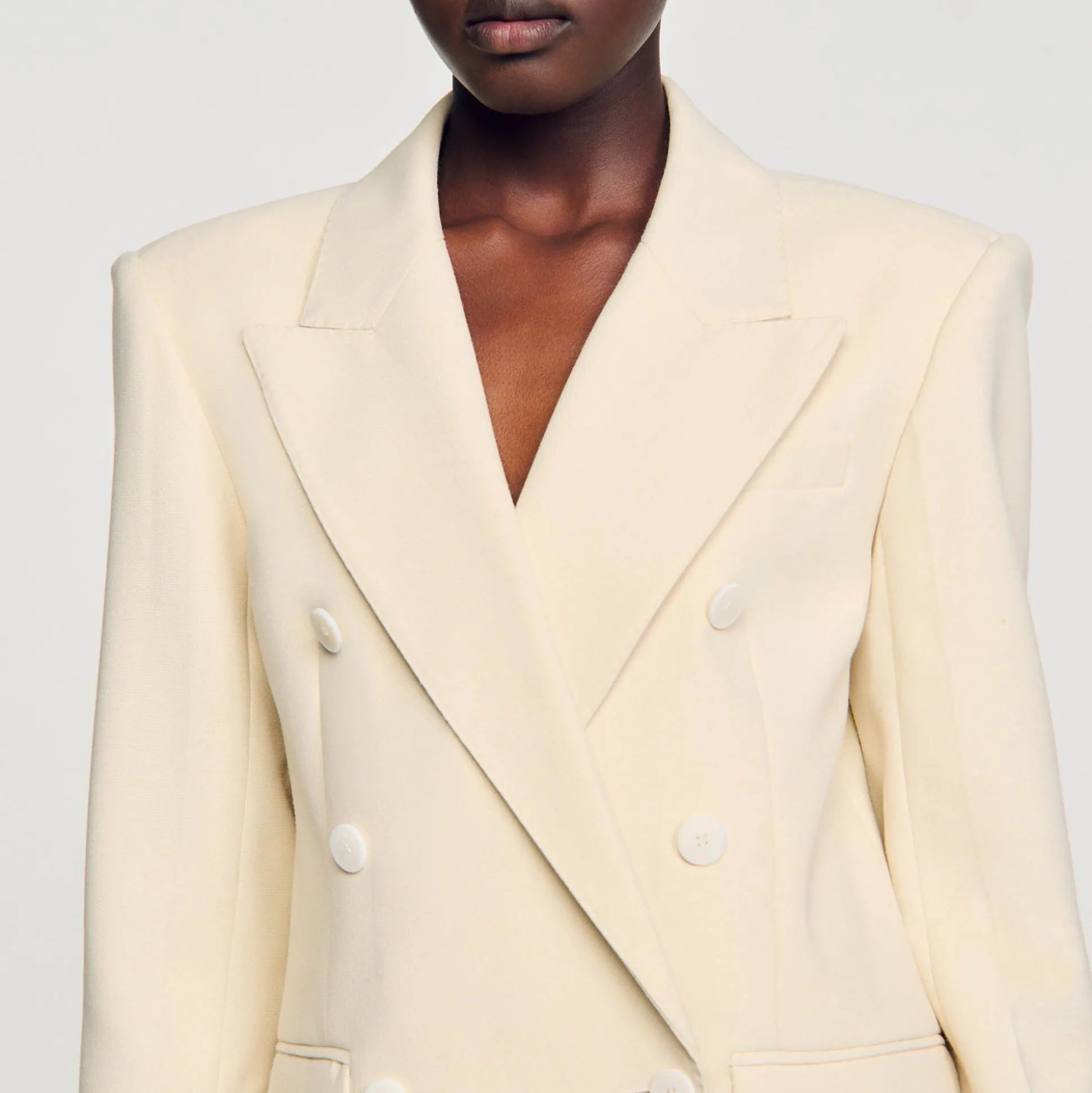 jaqueta_de_alfaiataria_tr_2.webp Sandro Paris Jaqueta De Alfaiataria Trespassada-Mulheres Jaquetas E Jaquetas