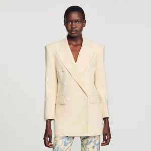 Sandro Paris Jaqueta De Alfaiataria Trespassada-Mulheres Jaquetas E Jaquetas