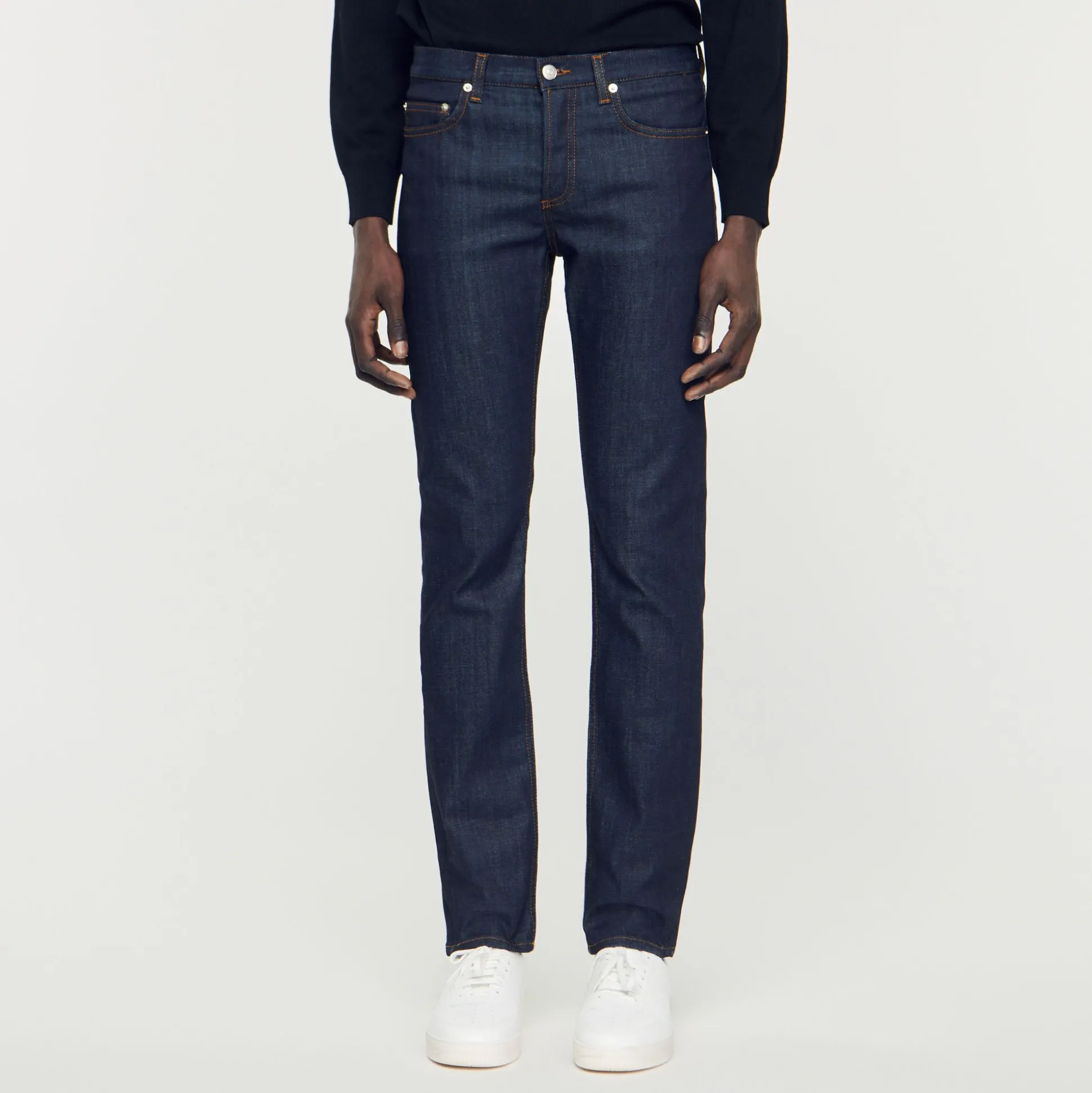 jeans_skinny_com_lavagem__3.webp Sandro Paris Jeans Skinny Com Lavagem Sem Agua-Homem Vaqueiros