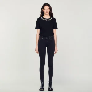 Sandro Paris Jeans Slim Fit, Cintura Regular-Mulheres Vaqueiros
