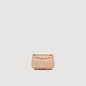 Sandro Paris Mini Bolsa De Couro Acolchoado Yza-Mulheres Bolsas De Ombro