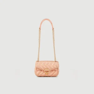 Sandro Paris Mini Bolsa De Couro Acolchoado Yza-Mulheres Bolsas De Ombro