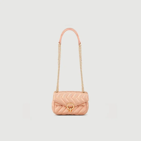 Sandro Paris Mini Bolsa De Couro Acolchoado Yza-Mulheres Bolsas De Ombro