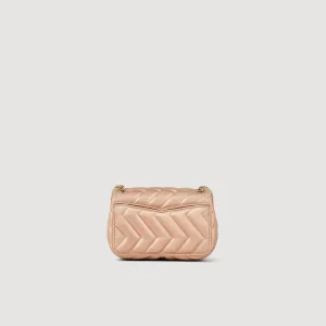 Sandro Paris Mini Bolsa De Couro Acolchoado Yza-Mulheres Bolsas De Ombro