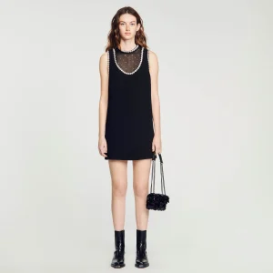 Sandro Paris Mini Bolsa Yza Com Lantejoulas-Mulheres Bolsas De Ombro