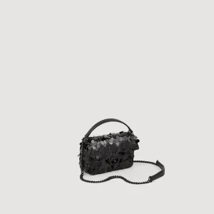 Sandro Paris Mini Bolsa Yza Com Lantejoulas-Mulheres Bolsas De Ombro