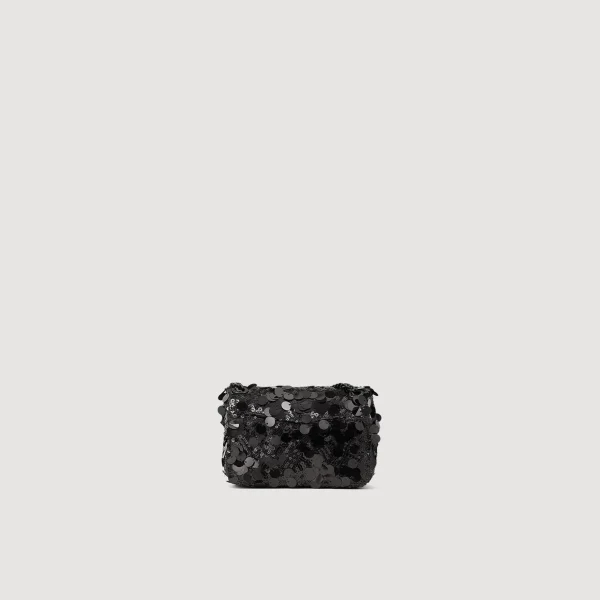 Sandro Paris Mini Bolsa Yza Com Lantejoulas-Mulheres Bolsas De Ombro