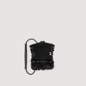 Sandro Paris Mini Bolsa Yza Com Lantejoulas-Mulheres Bolsas De Ombro