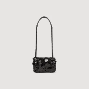 Sandro Paris Mini Bolsa Yza Com Lantejoulas-Mulheres Bolsas De Ombro