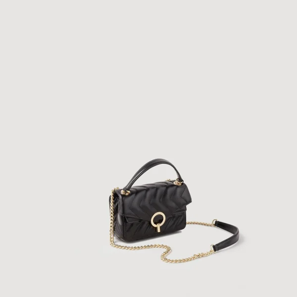 Sandro Paris Mini Bolsa Yza Em Couro Liso-Mulheres Bolsas De Ombro