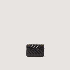 Sandro Paris Mini Bolsa Yza Em Couro Liso-Mulheres Bolsas De Ombro