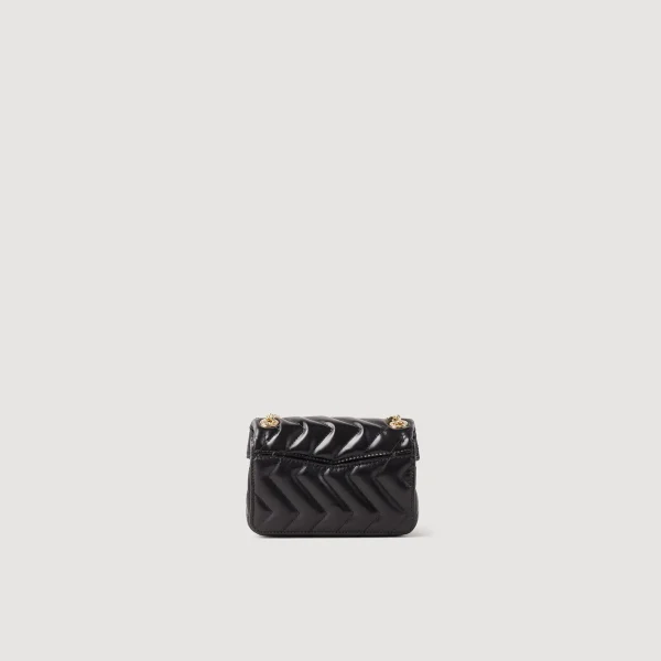 Sandro Paris Mini Bolsa Yza Em Couro Liso-Mulheres Bolsas De Ombro