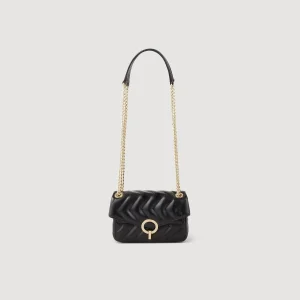 Sandro Paris Mini Bolsa Yza Em Couro Liso-Mulheres Bolsas De Ombro