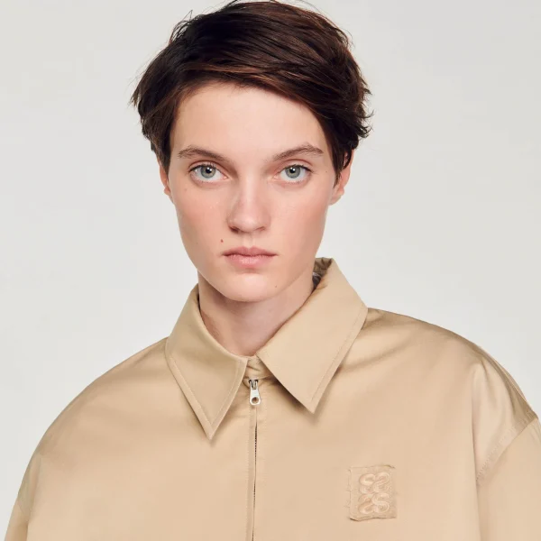 Sandro Paris Parka Curta-Mulheres Casacos