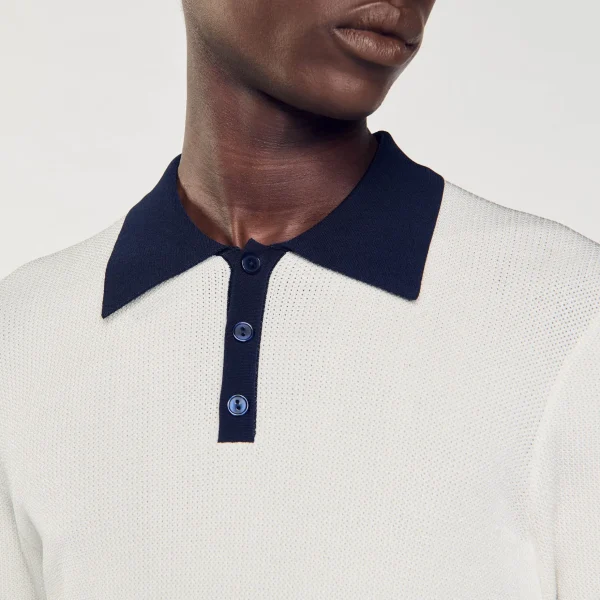 Sandro Paris Polo Bicolor-Homem Camisetas E Pólos