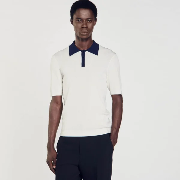 Sandro Paris Polo Bicolor-Homem Camisetas E Pólos