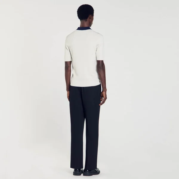 Sandro Paris Polo Bicolor-Homem Camisetas E Pólos