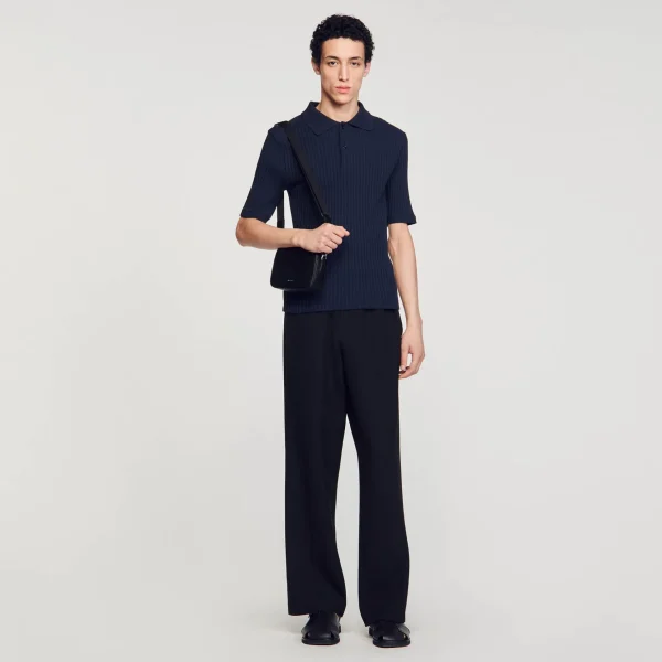 Sandro Paris Polo De Algodao-Homem Camisetas E Pólos