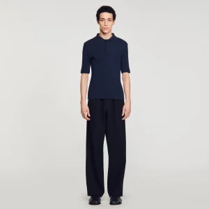 Sandro Paris Polo De Algodao-Homem Camisetas E Pólos