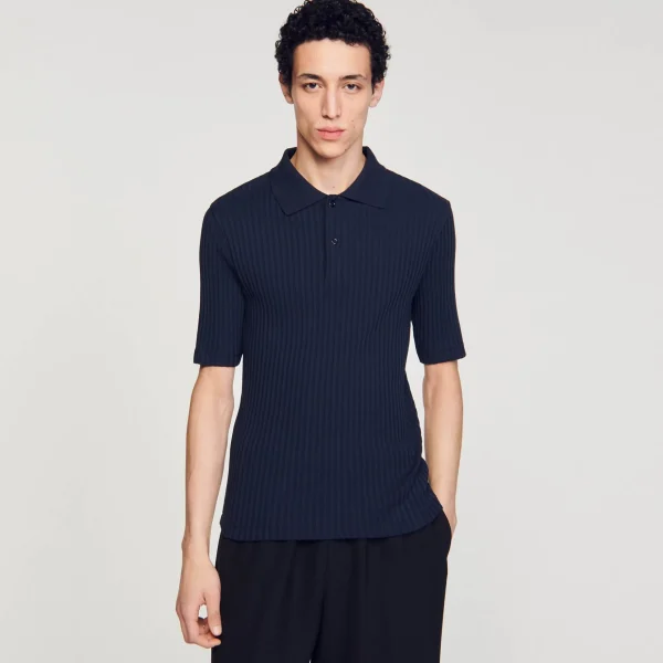 Sandro Paris Polo De Algodao-Homem Camisetas E Pólos
