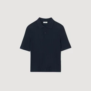 Sandro Paris Polo De Algodao-Homem Camisetas E Pólos