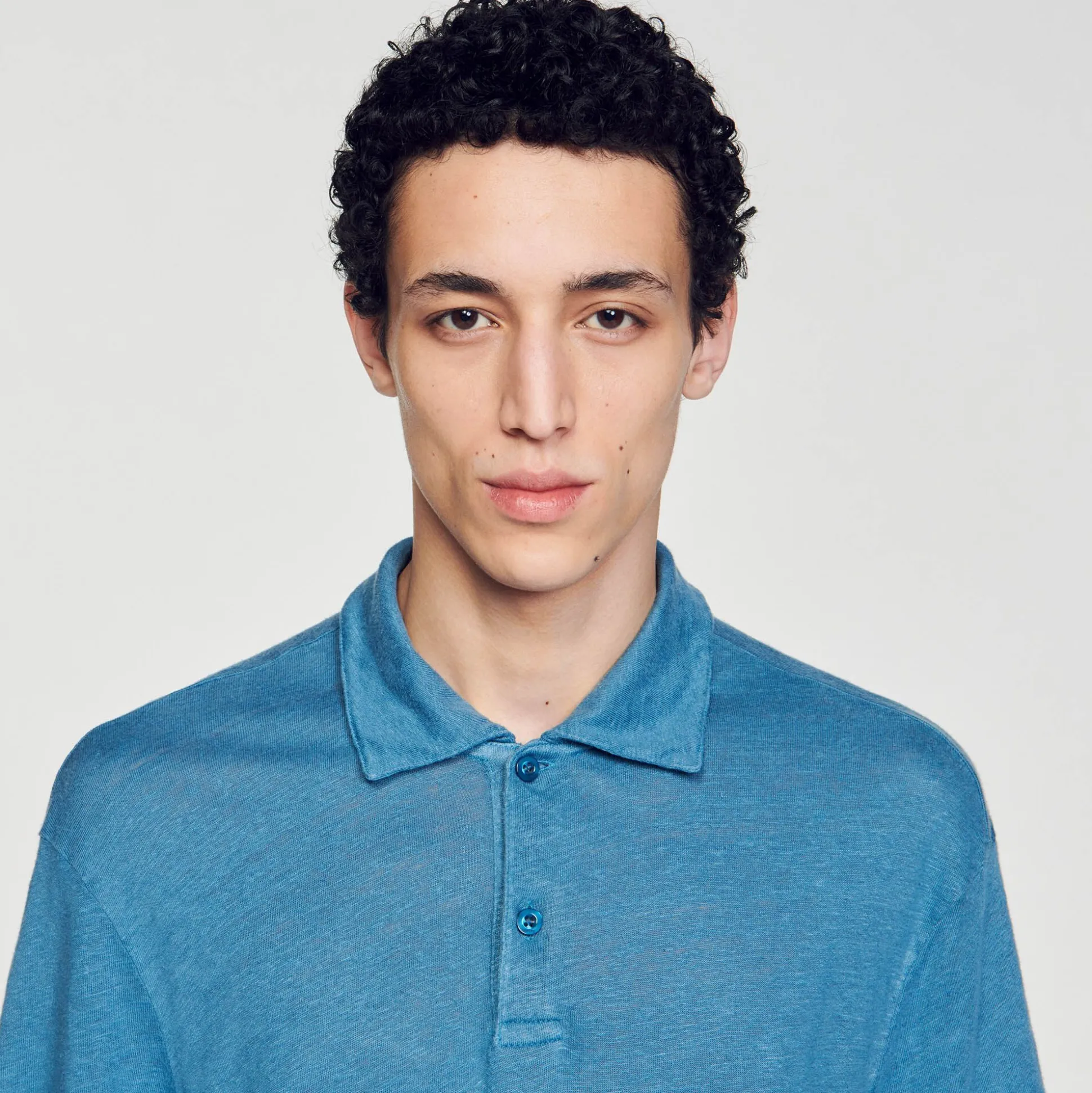 polo_de_linho_2.webp Sandro Paris Polo De Linho-Homem Camisetas E Pólos