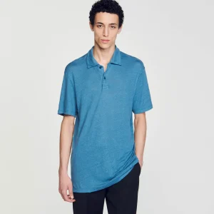 Sandro Paris Polo De Linho-Homem Camisetas E Pólos