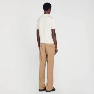 Sandro Paris Polo De Malha De Manga Curta-Homem Camisetas E Pólos
