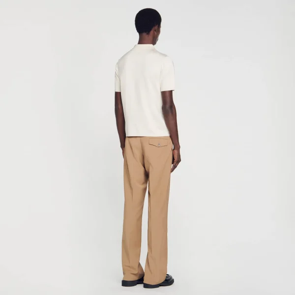 Sandro Paris Polo De Malha De Manga Curta-Homem Camisetas E Pólos