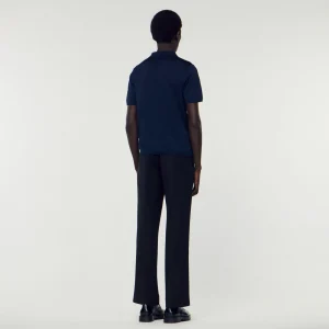 Sandro Paris Polo De Malha De Manga Curta-Homem Camisetas E Pólos