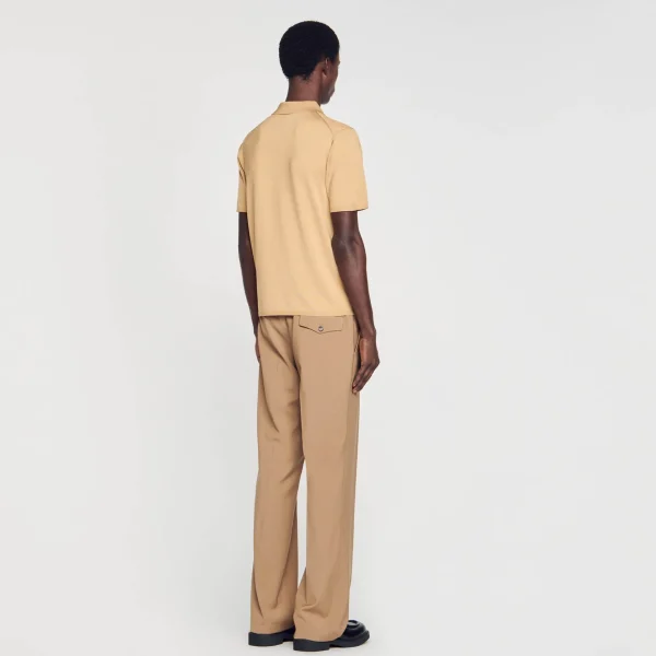 Sandro Paris Polo De Malha De Manga Curta-Homem Camisetas E Pólos