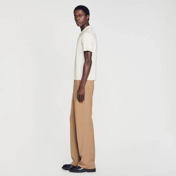 Sandro Paris Polo De Malha De Manga Curta-Homem Camisetas E Pólos