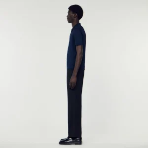 Sandro Paris Polo De Malha De Manga Curta-Homem Camisetas E Pólos