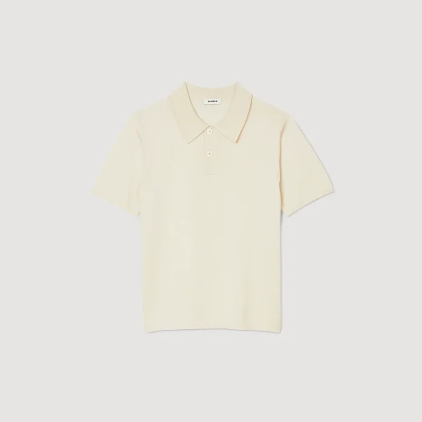 Sandro Paris Polo De Malha De Manga Curta-Homem Camisetas E Pólos