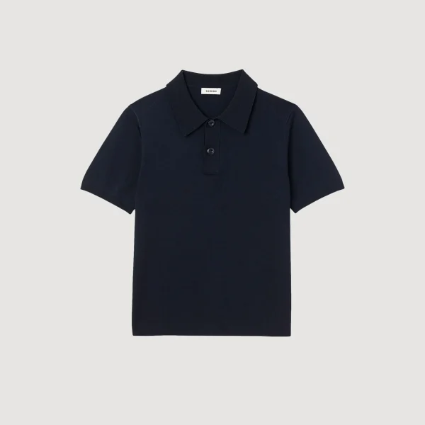 Sandro Paris Polo De Malha De Manga Curta-Homem Camisetas E Pólos