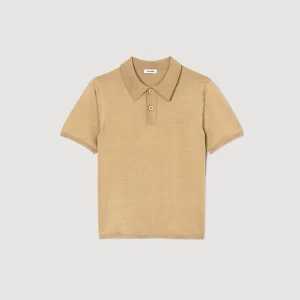 Sandro Paris Polo De Malha De Manga Curta-Homem Camisetas E Pólos