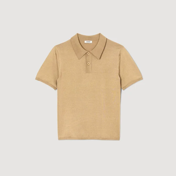 Sandro Paris Polo De Malha De Manga Curta-Homem Camisetas E Pólos