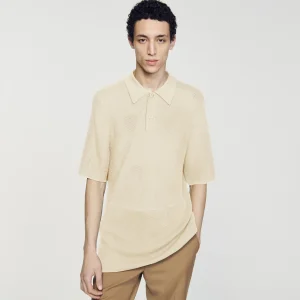 Sandro Paris Polo De Malha Perfurada-Homem Camisetas E Pólos