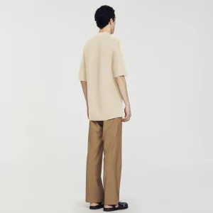 Sandro Paris Polo De Malha Perfurada-Homem Camisetas E Pólos