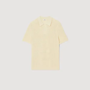 Sandro Paris Polo De Malha Perfurada-Homem Camisetas E Pólos