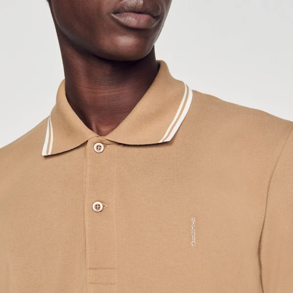 Sandro Paris Polo Pique De Algodao-Homem Camisetas E Pólos