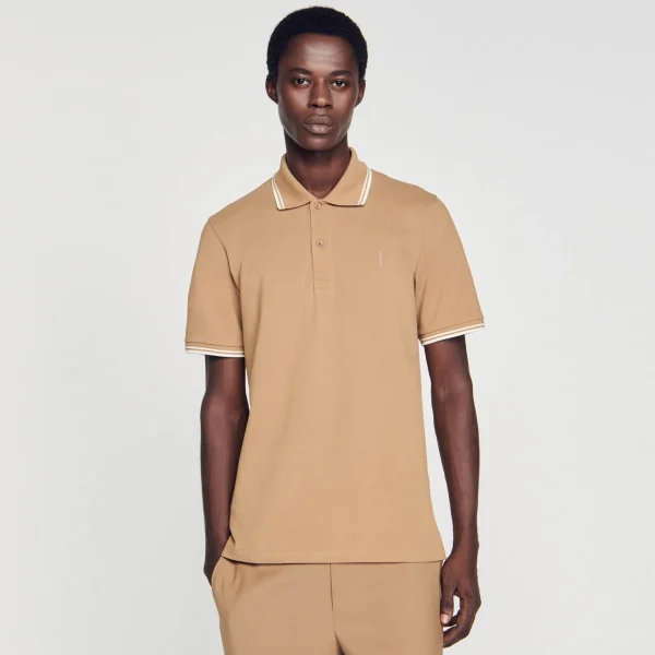 Sandro Paris Polo Pique De Algodao-Homem Camisetas E Pólos