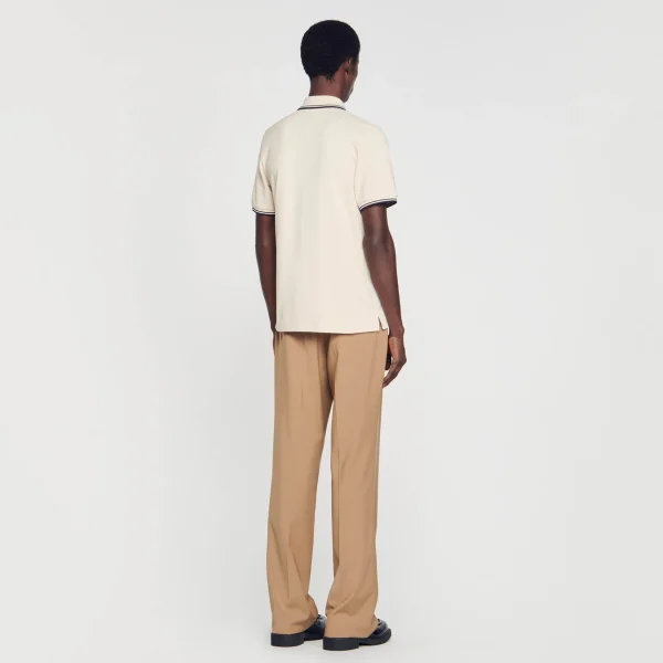 Sandro Paris Polo Pique De Algodao-Homem Camisetas E Pólos