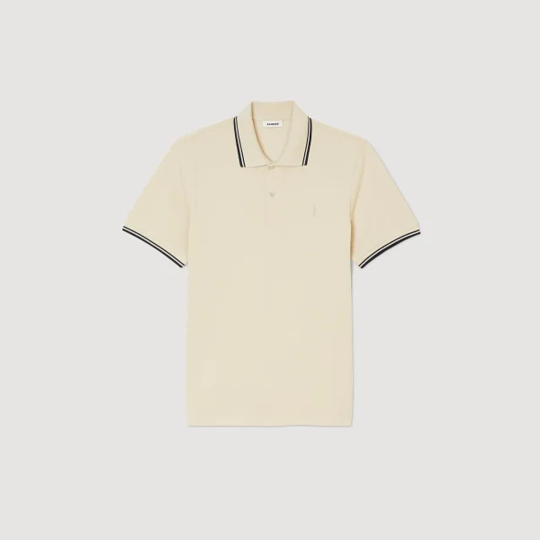 Sandro Paris Polo Pique De Algodao-Homem Camisetas E Pólos