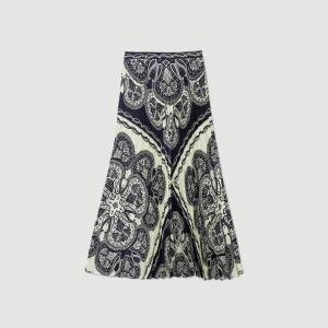 Sandro Paris Saia Longa Esvoacante Com Bandana-Mulheres Saias E Shorts