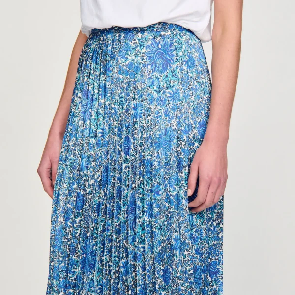 Sandro Paris Saia Longa Fluida Com Estampa Floral-Mulheres Saias E Shorts