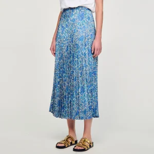 Sandro Paris Saia Longa Fluida Com Estampa Floral-Mulheres Saias E Shorts