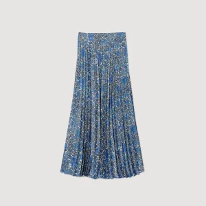 Sandro Paris Saia Longa Fluida Com Estampa Floral-Mulheres Saias E Shorts