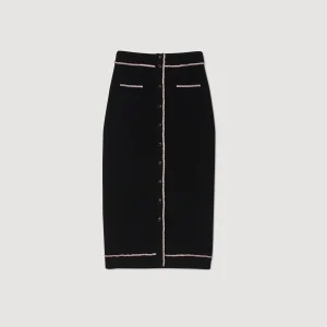 Sandro Paris Saia Midi Com Strass-Mulheres Conjuntos